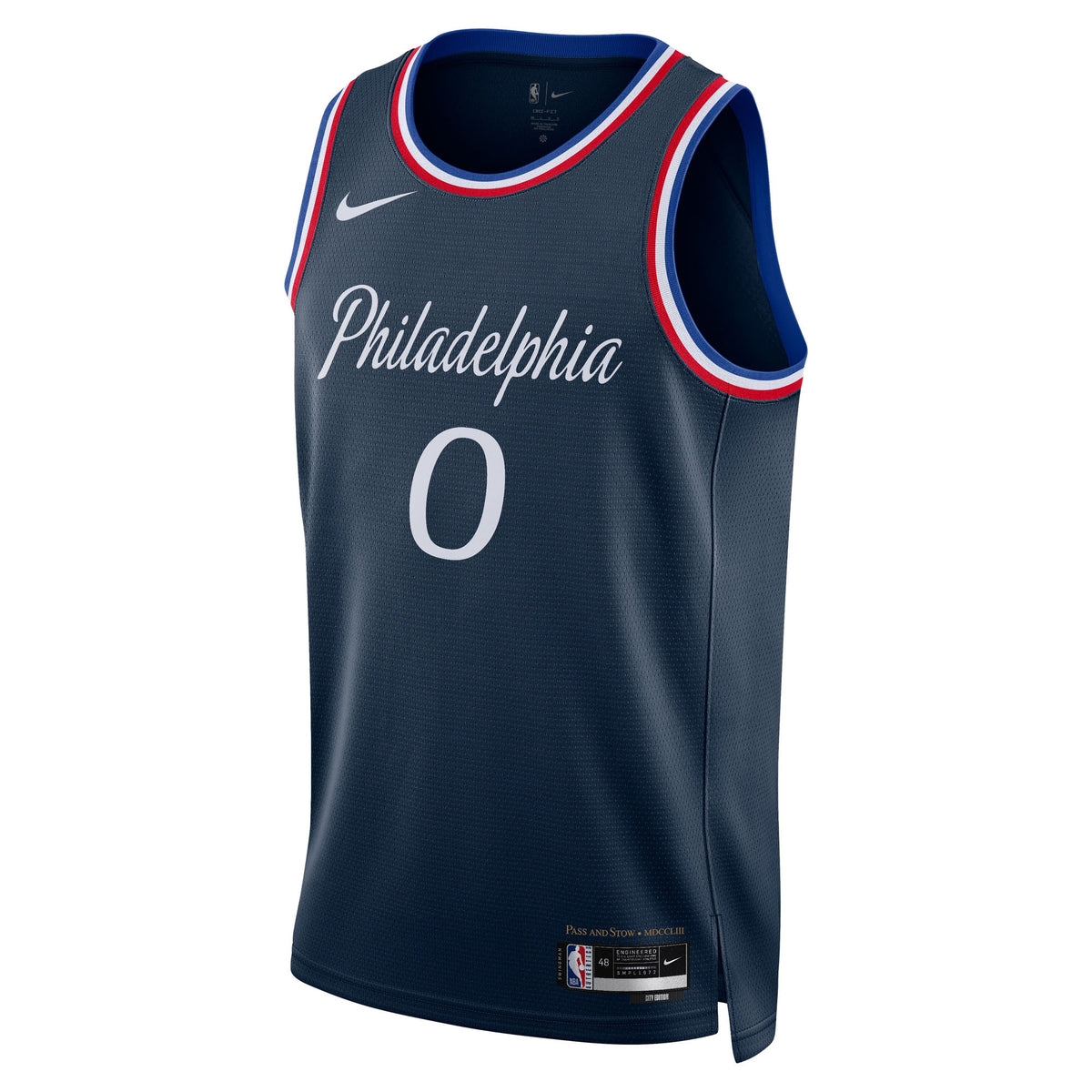Philadelphia 76ers Tyrese Maxey Nike 2025/26 City Swingman Jersey - Navy - Unisex