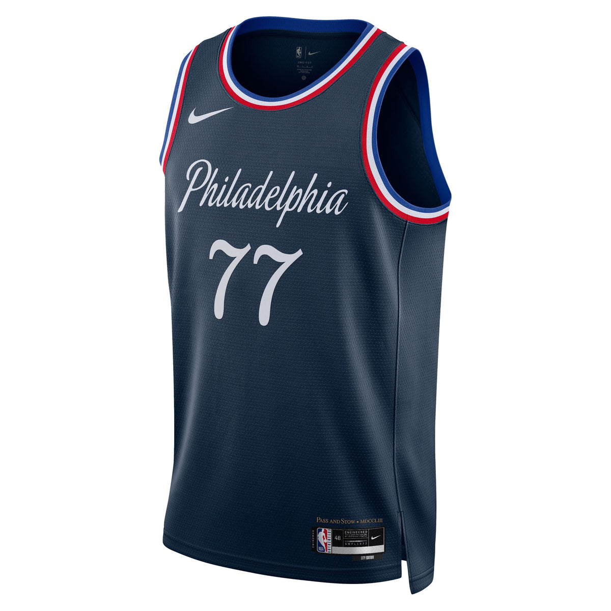 Philadelphia 76ers VJ Edgecombe Nike 2025/26 City Swingman Jersey - Navy - Unisex
