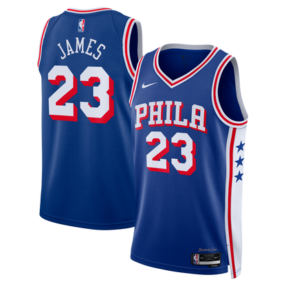 Philadelphia 76ers LeBron James Nike Icon Swingman Jersey - Royal - Unisex