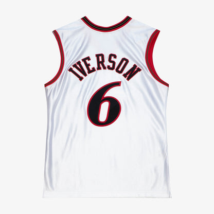 Philadelphia 76ers Allen Iverson Mitchell & Ness 2002 All-Star East Authentic Jersey - White