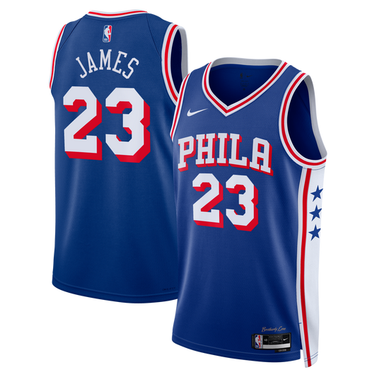 Philadelphia 76ers LeBron James Nike Icon Swingman Jersey - Royal - Youth
