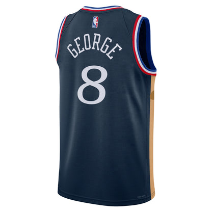 Philadelphia 76ers Paul George Nike 2025/26 City Swingman Jersey - Navy - Unisex